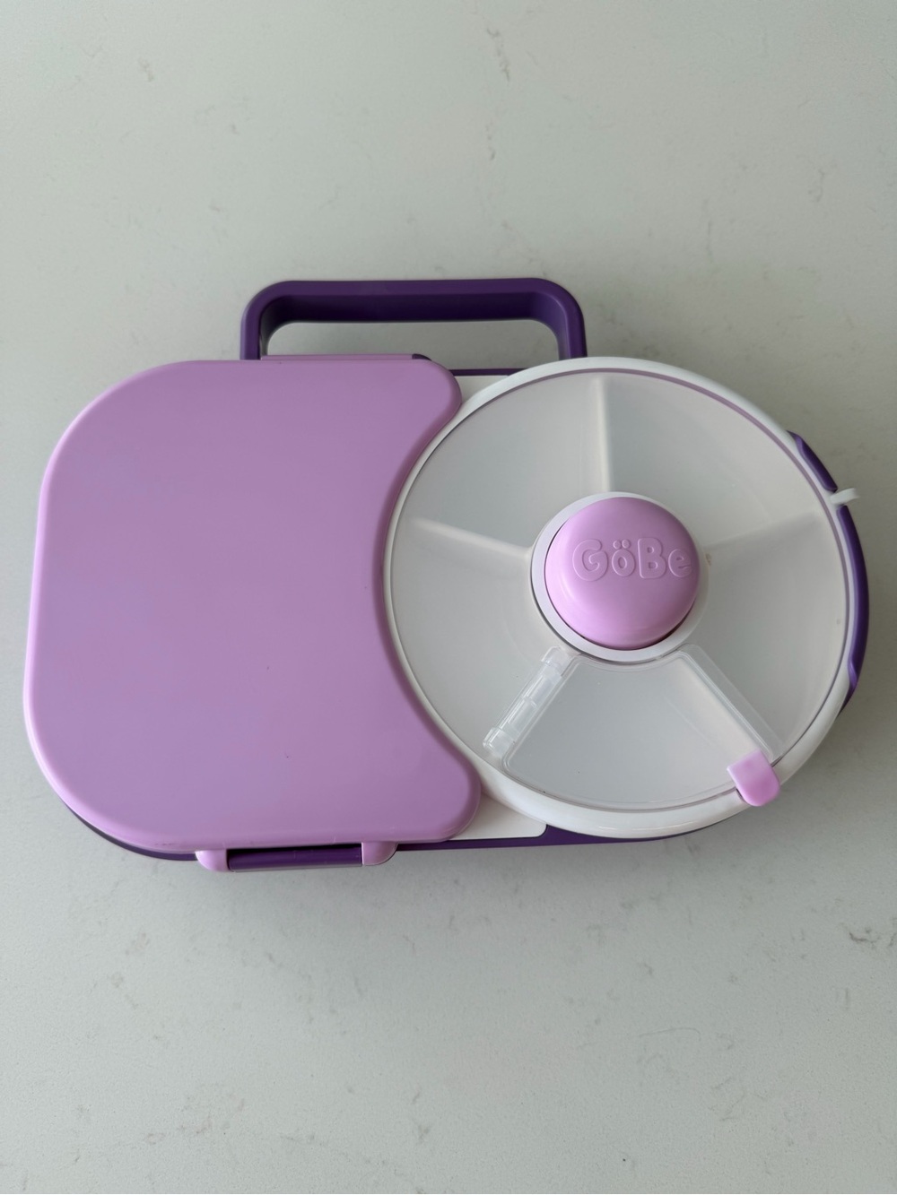 Kids Purple Rotating Snack & Meal Organizer